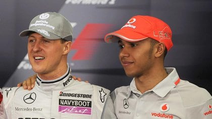Schumacher y Hamilton durante el tiempo que compartieron la Fórmula 1 (Foto: Shutterstock)