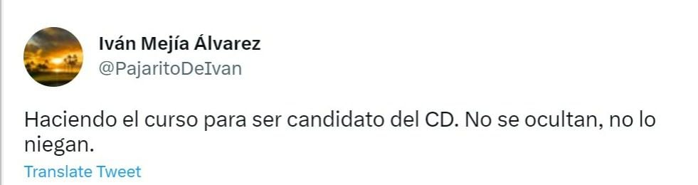 Iván Mejía relacionó a los candidatos del Centro Democrático con el nazismo.