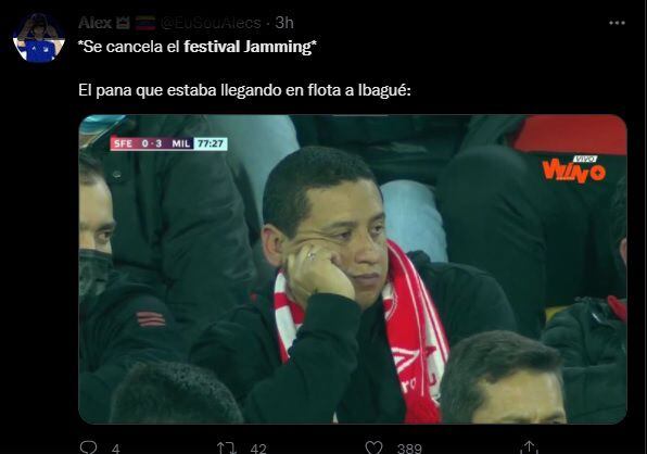 Jamming Festival : Les mèmes qui abondent sur les réseaux sociaux après la suspension de l'événement. Photo : Twitter