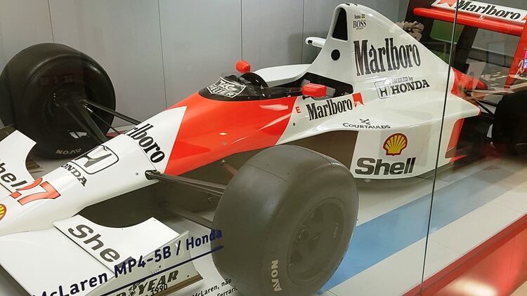 El McLaren MP4/5 B con el que Senna ganó en 1990