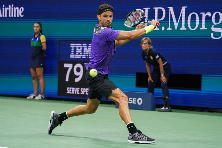 Grigor Dimitrov. (Photo by DOMINICK REUTER / AFP)