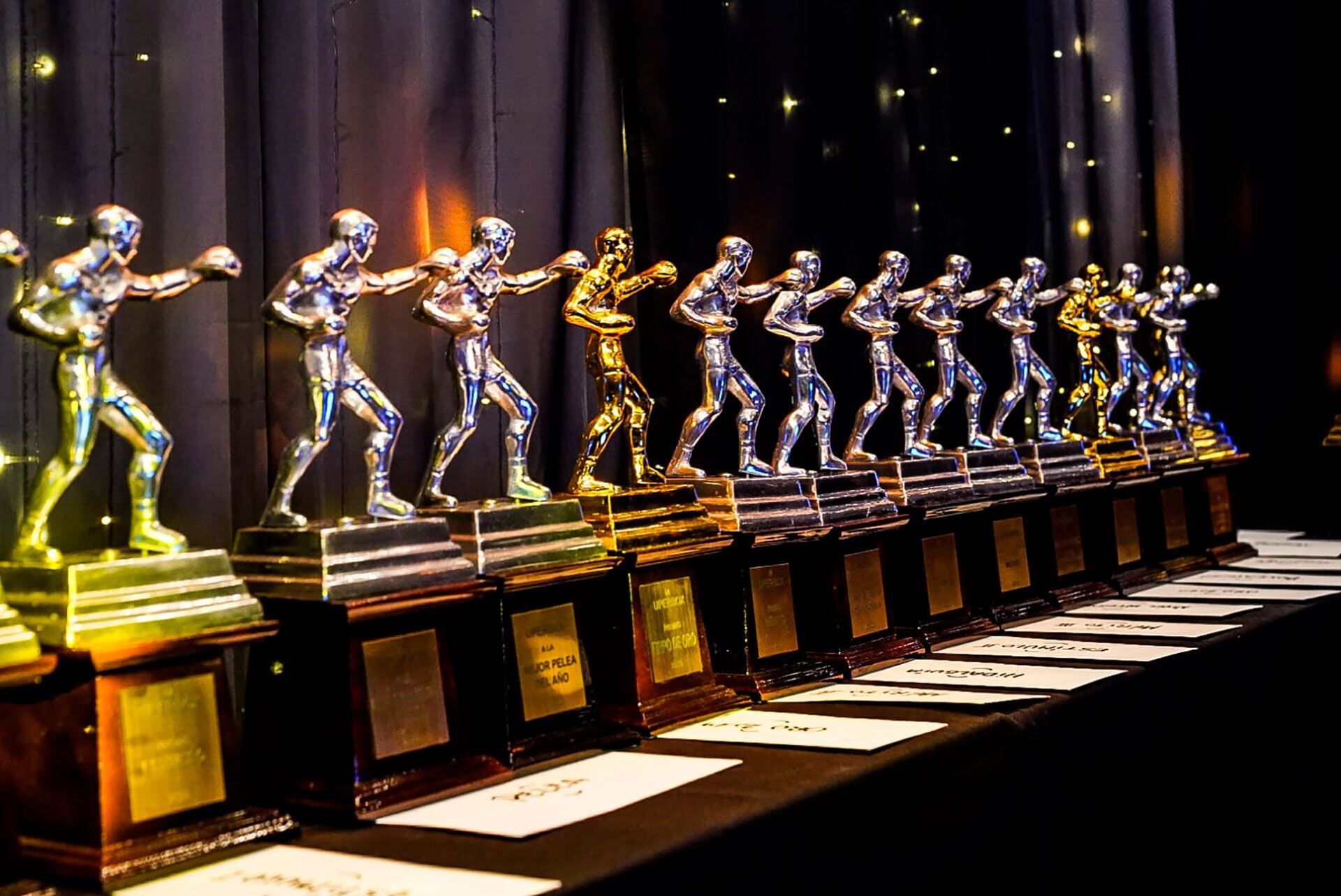 Las estatuillas a punto de ser entregadas (Foto: Nelson Quispe/uperbox)