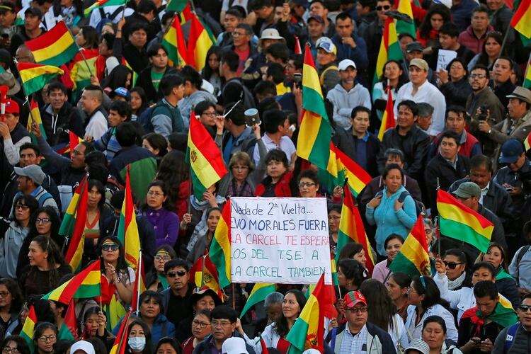 Manifestación opositora en La Paz (Shutterstock)