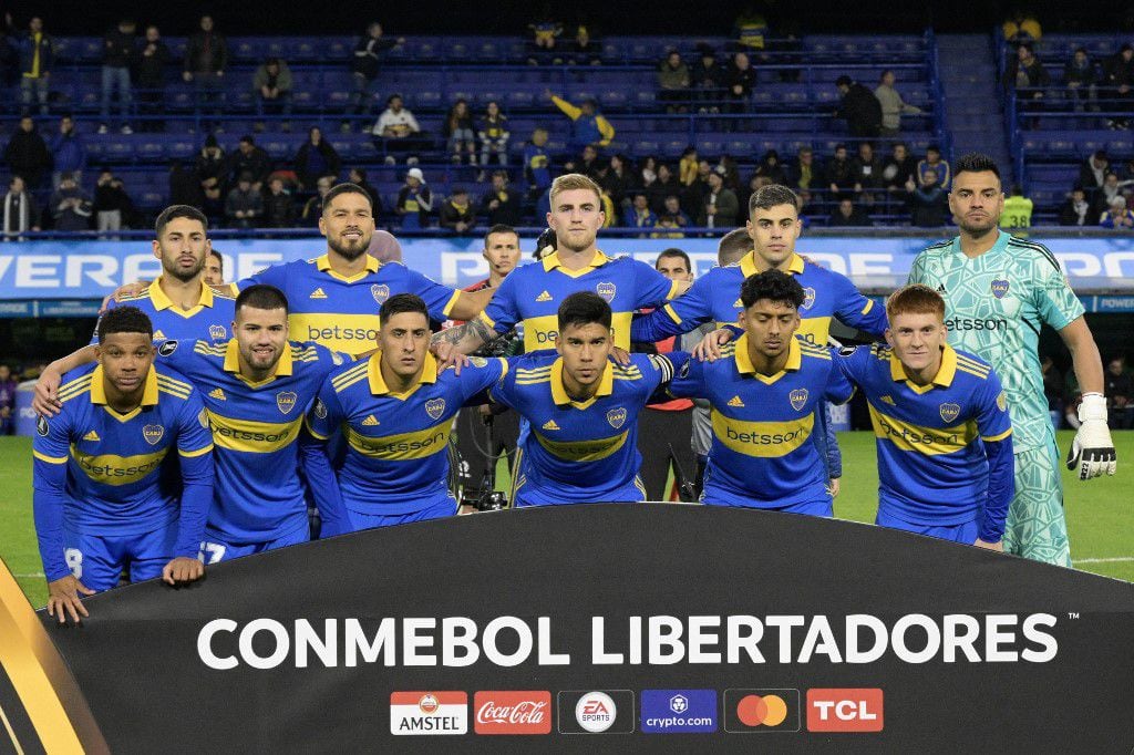 El equipo titular de Boca Juniors que jugó ante Monagas (JUAN MABROMATA / AFP)