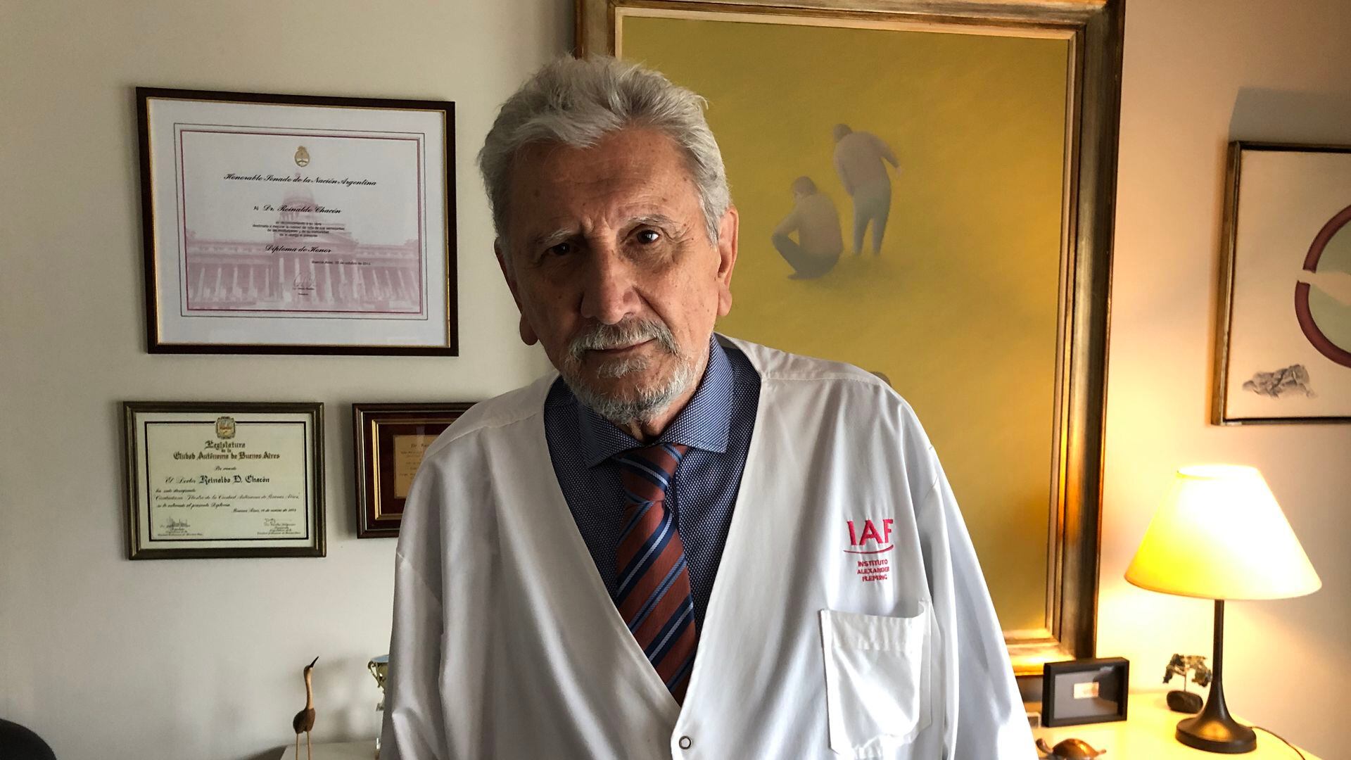 Reinaldo Chacón fue nombrado en la Facultad de Medicina de la Universidad de Buenos Aires, como “Prócer de la Oncología 2019” (Infobae)