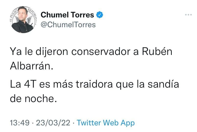 Chumel Torres ha accusato il Q4 di aver tradito Rubén Albarran