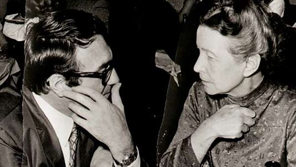 Simone De Beauvoir y Claude Lanzmann