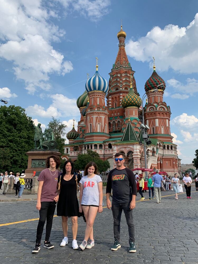 En la Plaza Roja, Moscú. 