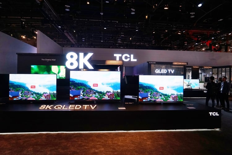 TCL presentó su nueva línea de televisores 8K.