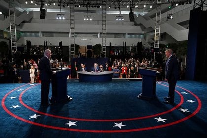 Debate presidencial en Cleveland entre Donald Trump y Joe Biden (Reuters)