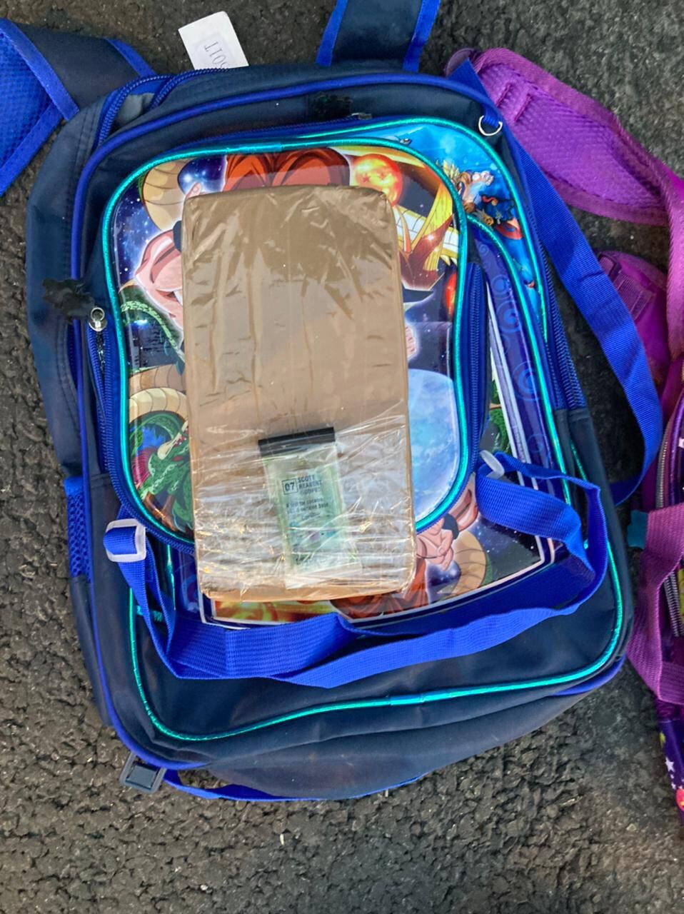 Cocaine in school bags