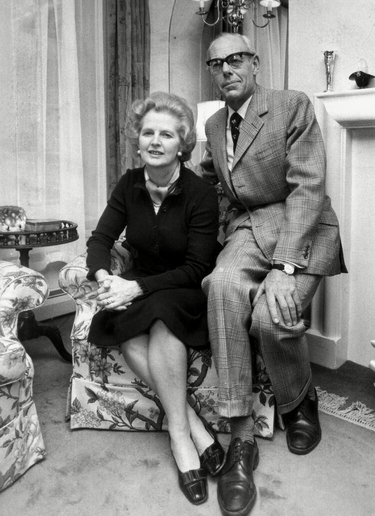 Los Thatcher, Margaret y Denis, en 1976. (Clive Limpkin/Daily Mail/Shutterstock) 