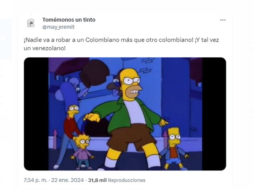 Esta fue la divertida reacción de las redes ante la colombiana que se defendió de los carteristas en Madrid - crédito @may_eremit/X