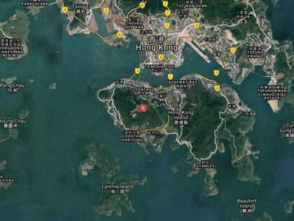 The Peak es el punto más alto de la isla de Hong Kong con una elevación de 552 m Foto: (Google Maps)