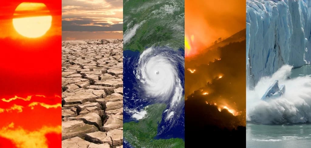 Calor, sequía, huracanes, erupciones y el retroceso de los glaciares (NOAA)