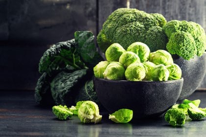 brócoli, coliflor, repollo, repollitos de Bruselas (Shutterstock)