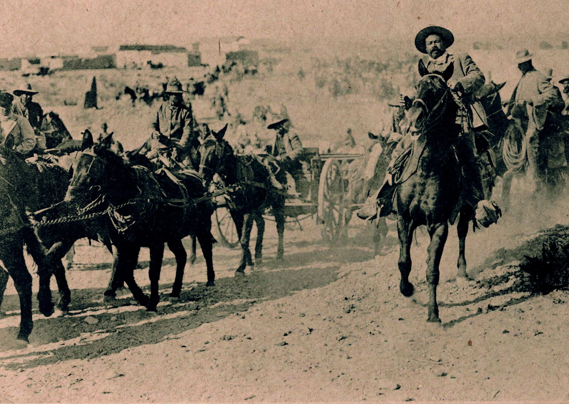 El ejército de Francisco Villa jugó un papel determinante en la Revolución Mexicana. (INAH).