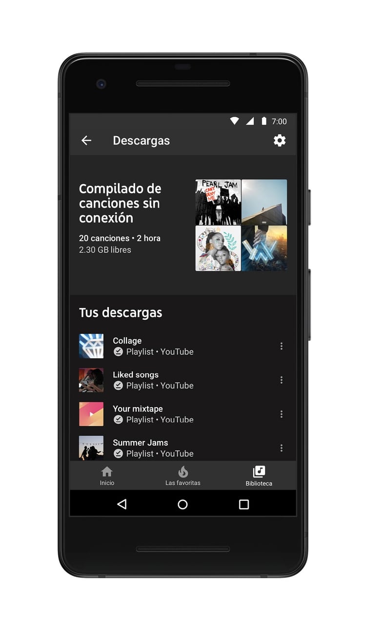 La versión premium ofrece la opción de descargar las canciones para escucharlas offline.