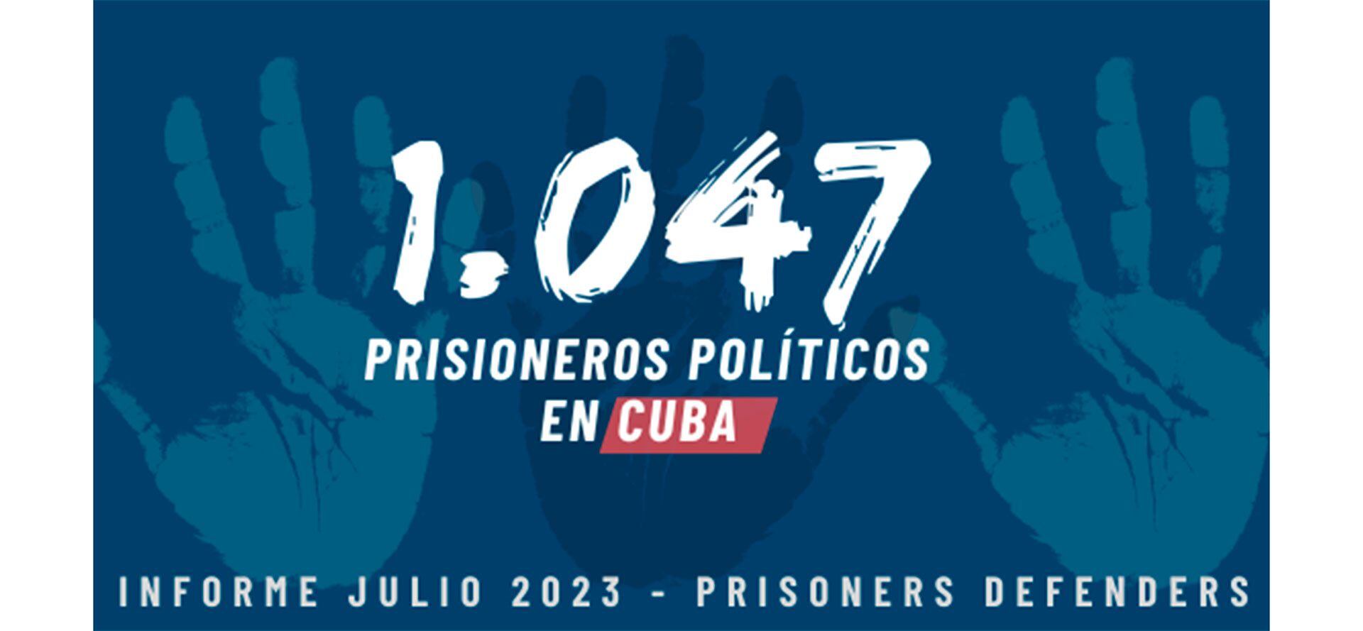 Prisoners Defenders denunció que hay 1.047 presos políticos en Cuba (Crédito: Prisoners Defenders)