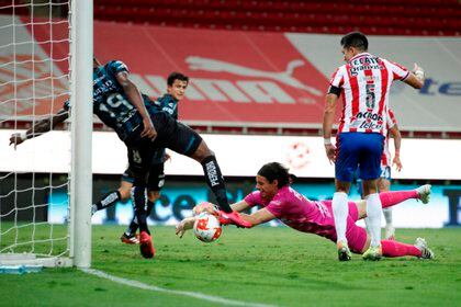 Chivas marcó un gol ante Gallos Blancos de Querétaro (Francisco Guasco / EFE).