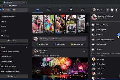 El modo oscuro es una de las novedades que llegó con el nuevo diseño de Facebook