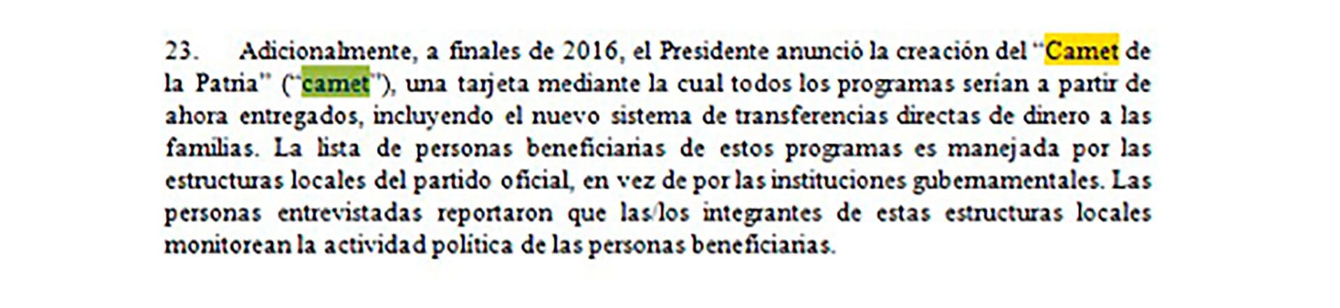 Un extracto del informe de Michelle Bachelet