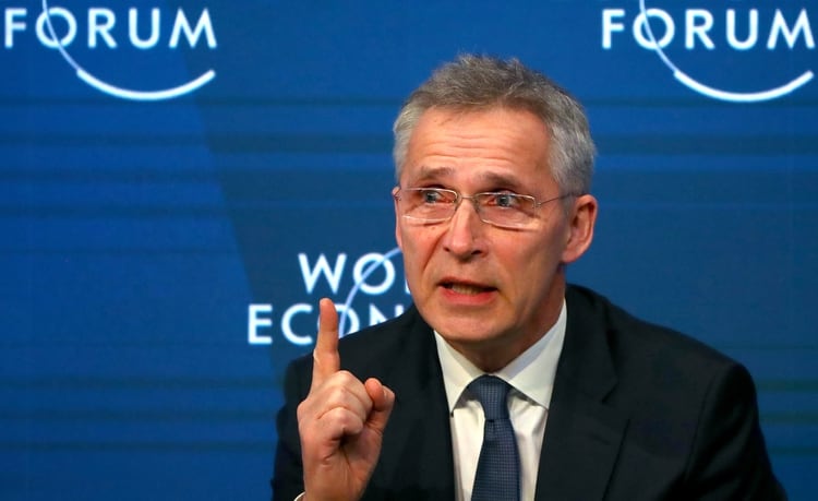 El Secretario General de la OTAN Jens Stoltenberg durante el Foro de Davos de este año (REUTERS/Denis Balibouse)