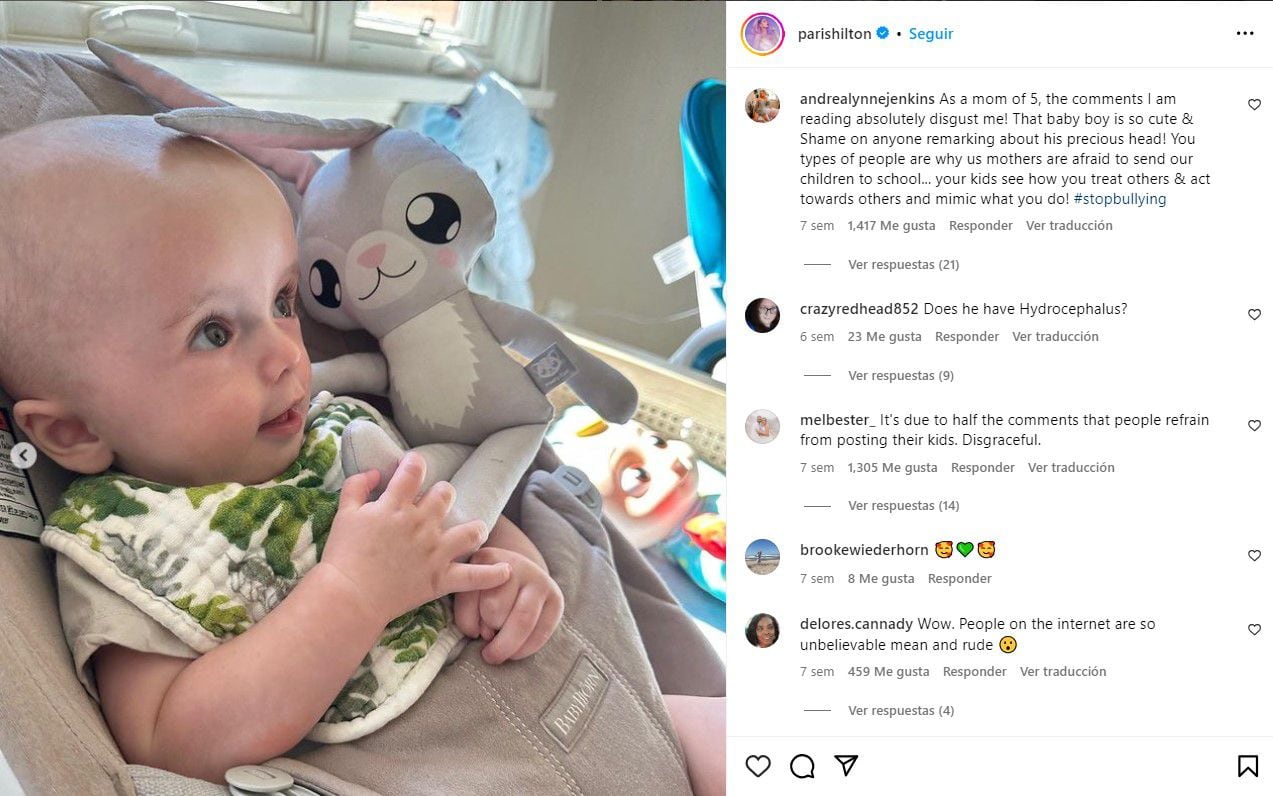 Anteriormente, el bebé de Paris ya había causado muchos comentarios por parte de sus seguidores Foto: Instagram/Paris Hilton