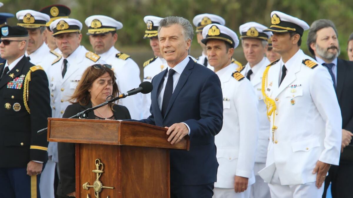 Mauricio Macri in tribute to the of the ARA "We will continue searching until we find it"