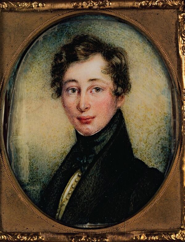 La imagen más joven que se conoce de Dickens, en un retrato de cuando tenía 18 años