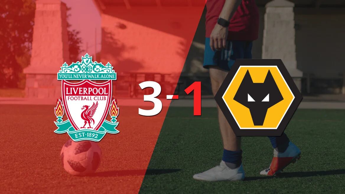 Liverpool fue más y venció por 3 a 1 a Wolverhampton