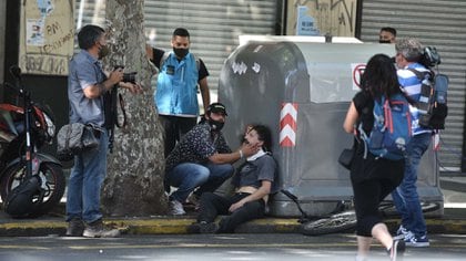 Uno de los afectados durante la represión de Julia 9.  (Adrián Escándar)
