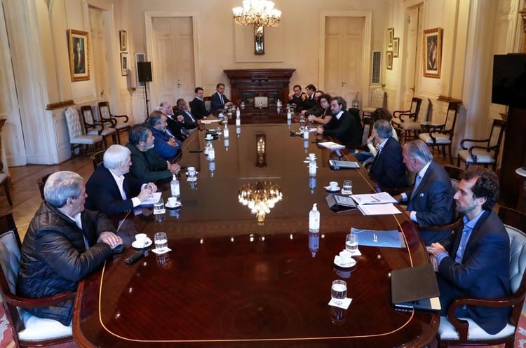 El comité de crisis se reunió por primera vez el 7 de abril en la Casa Rosada