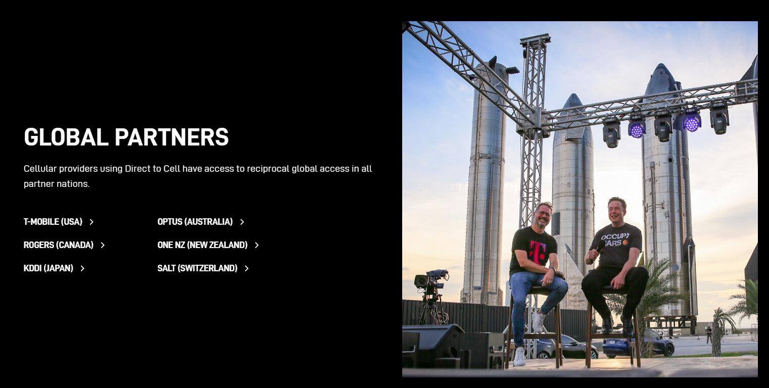 Los socios globales de Direct to Cell se encuentran Estados Unidos, Canadá, Japón, Australia, Nueva Zelanda y Suiza. (infobae)