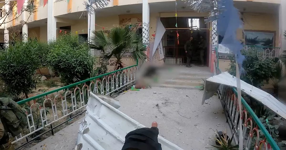 Le forze di occupazione israeliane hanno distrutto un gruppo terroristico che si nascondeva in una scuola nel sud della Striscia di Gaza