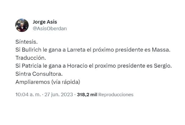 El tuit de Jorge Asís que impactó con fuerza en la agenda política y mediática