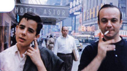 Ástor Piazzolla junto a su hijo Daniel en Nueva York. 