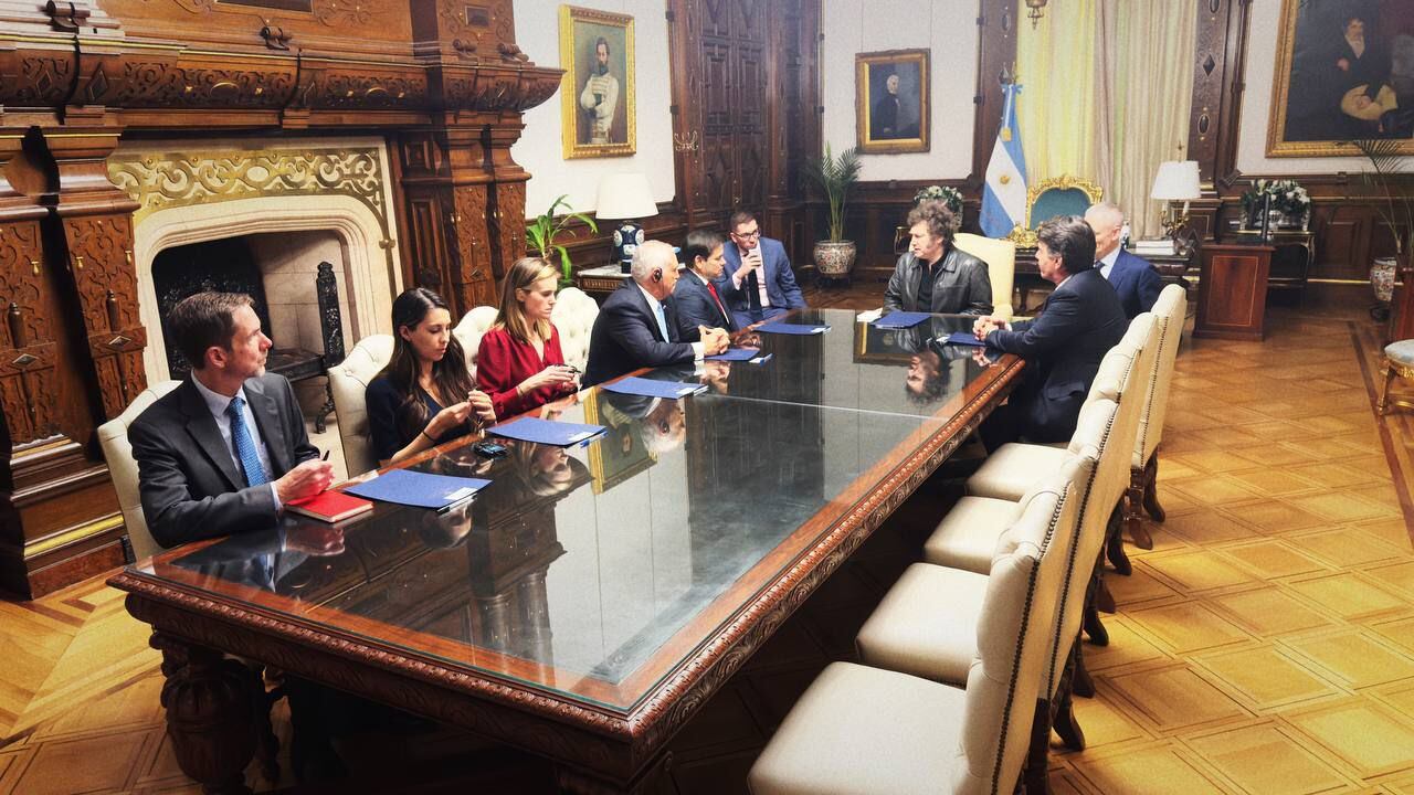 Reunión gobierno de Javier Milei con Marco Rubio