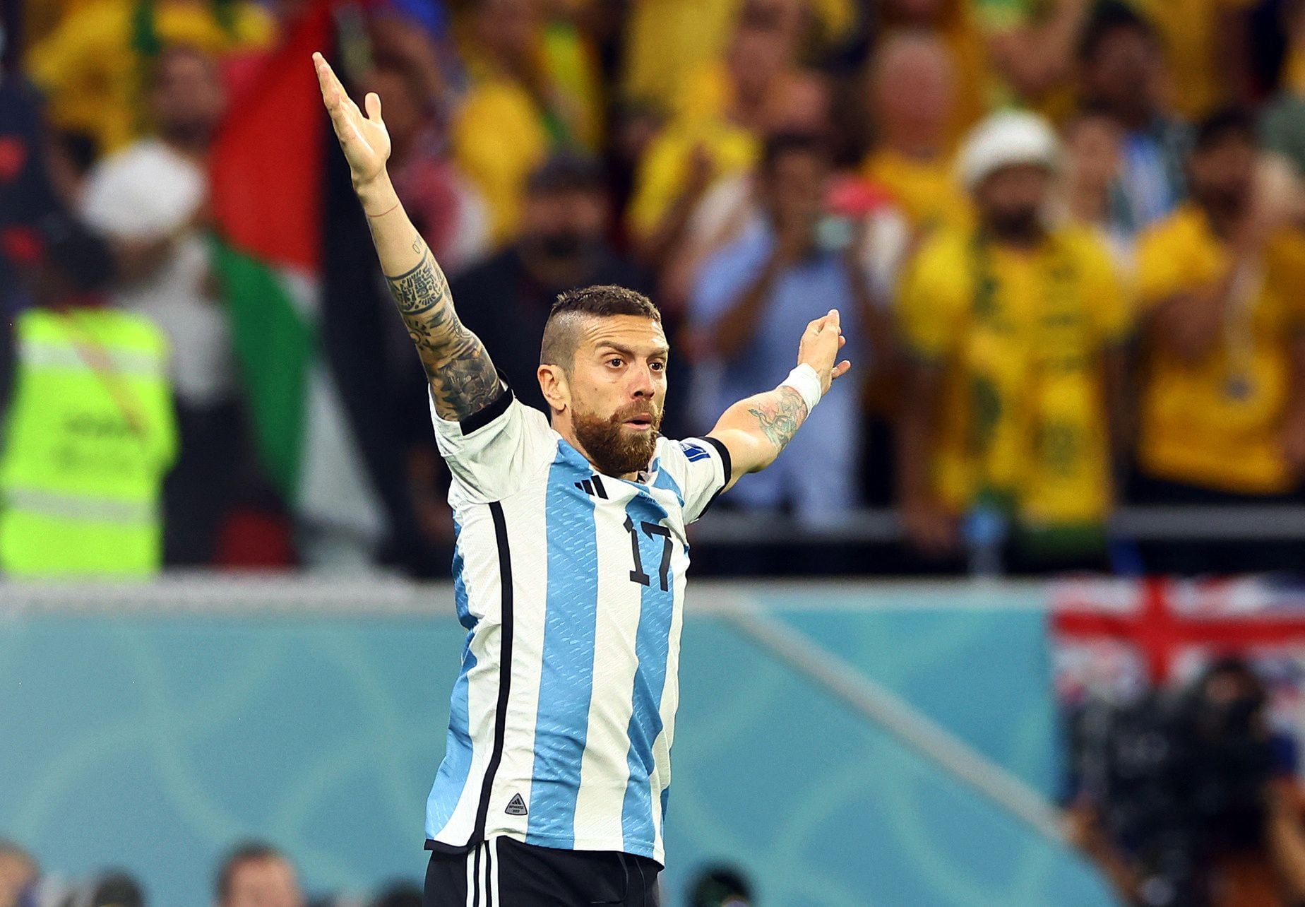 El Papu Gómez disputó dos partidos con la selección argentina en el Mundial de Qatar 2022 (REUTERS/Bernadett Szabo)