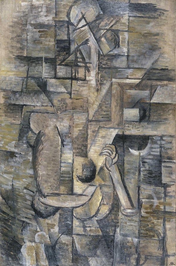 Mujer con mandolina de Georges Braque