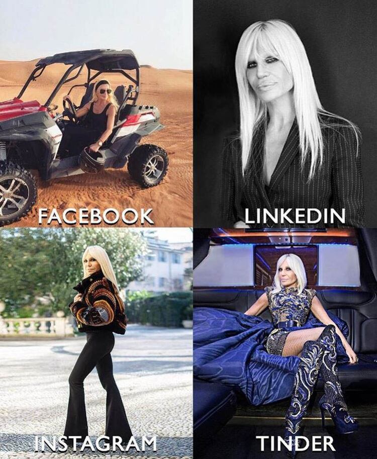 La diseñadora de moda italiana Donatella Versace