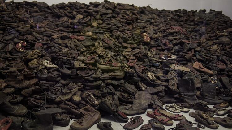 Zapatos confiscados a los prisioneros, hoy en uno de los muchos museos sobre el Holocausto