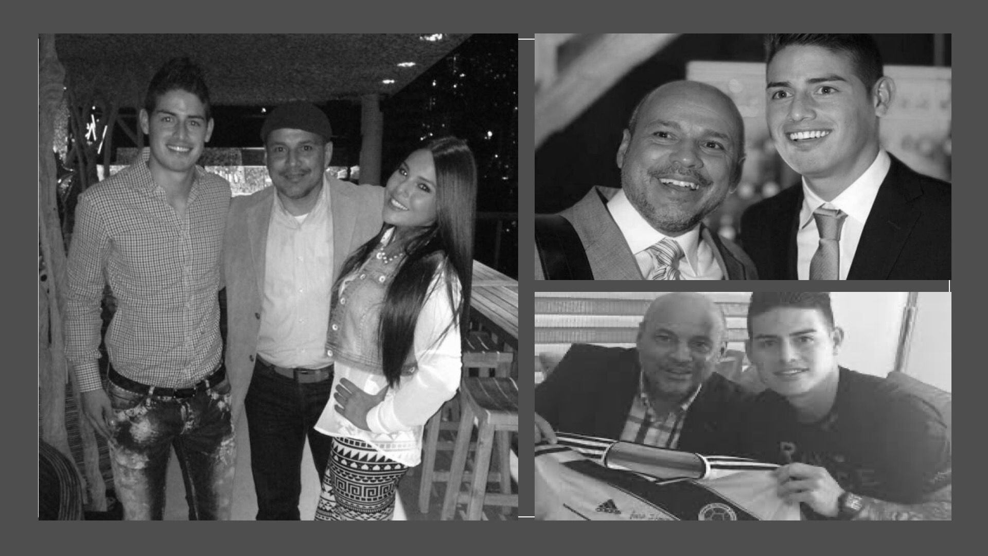 23 - 07 - 2014, Juan Carlos Restrepo, padrastro y formador de James Rodríguez. En la foto- James, Juan Carlos y Juanita, hermana de James. (Colprensa - Tomada de Facebook)