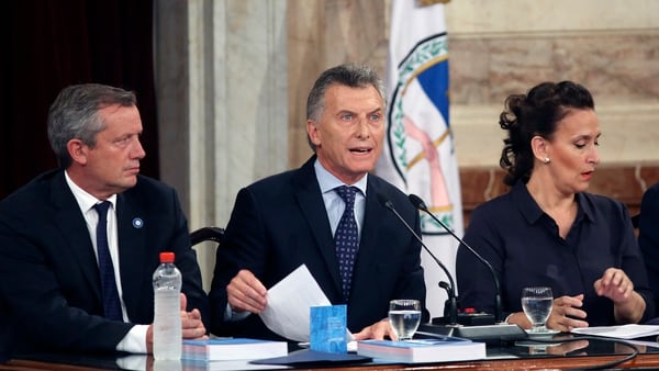 Emilio Monzó, Mauricio Macri y Gabriela Michetti (NA)