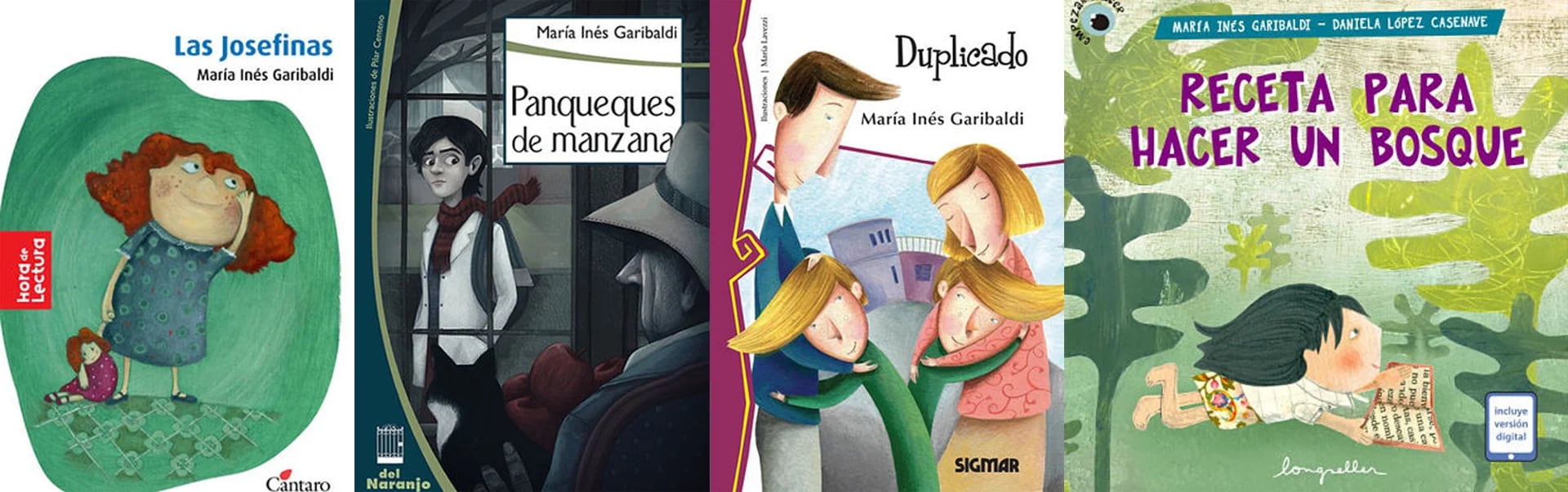 “Las Josefinas”, “Panqueques de manzana”, “Duplicado” y “Receta para hacer un bosque”, los libros de María Inés Garibaldi