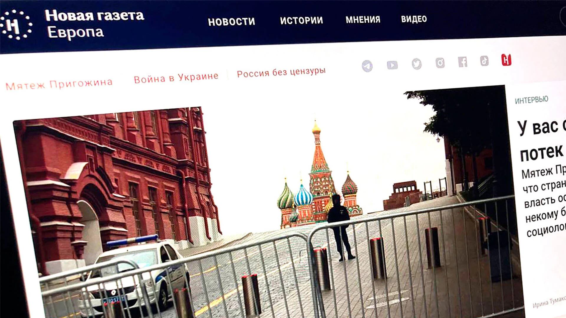 La víspera, Rusia había censurado al medio Novaya Gazeta Europe, fundado por periodistas exiliados del ex Novaya Gazeta