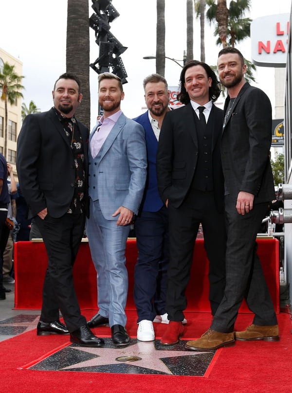 NSYNC recibió su estrella en el paseo de la fama en Hollywood (Reuters)