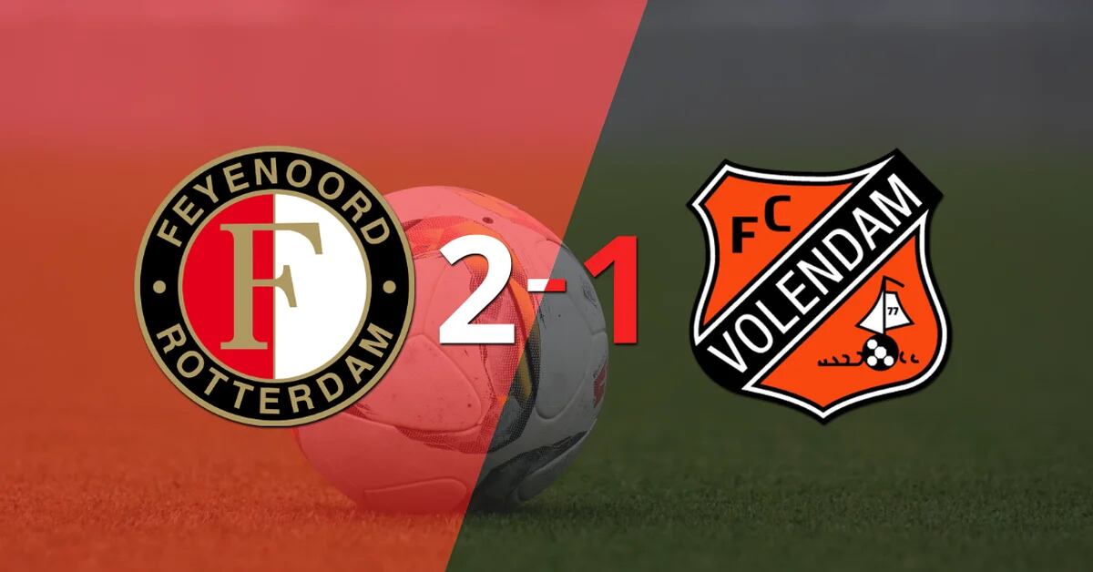 Feyenoord secured a 2-1 win at home to FC Volendam