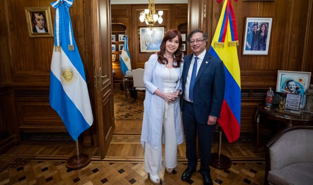 El encuentro entre la vicepresidenta argentina y el jefe de Estado colombiano se llevó a cabo en la tarde del martes 24 de enero.Presidencia de la Nación Argentina.
