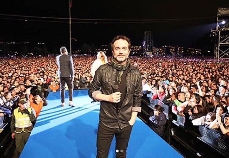 El actor, durante una de sus presentaciones en Bogotá ante 120 mil personas 